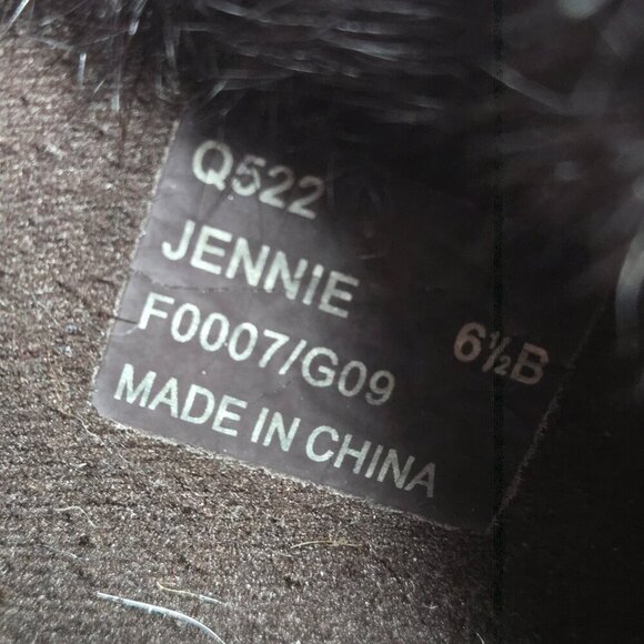 Coach Jennie Brown Khaki Signature Genuine Rabbit Fur Lace Up Boots Sz 6.5 Q522 - Picture 10 of 10